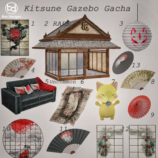 Bee Designs Kitsune Gazebo gacha 5 UNCOMMON