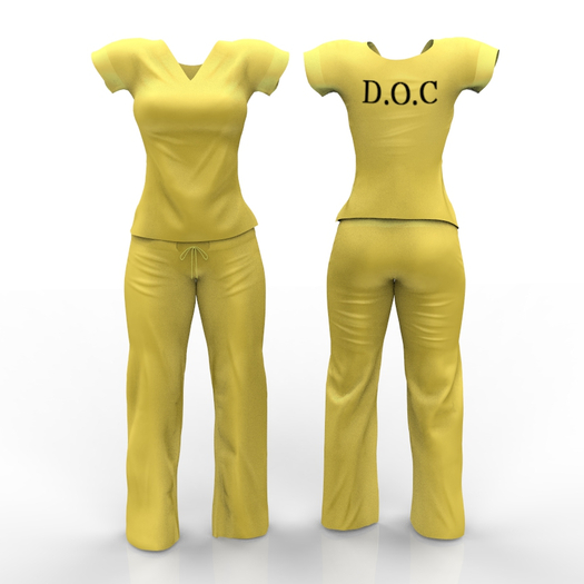 Second Life Marketplace - * Harmonia Yellow Prisoner Inmate Pants Tee ...
