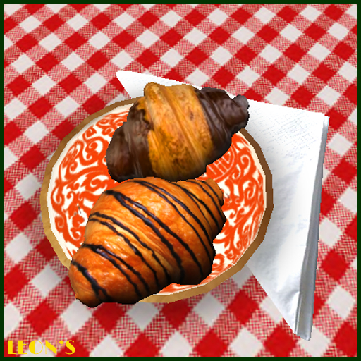 Croissant Plate with Napkin, gives Croissant - MESH
