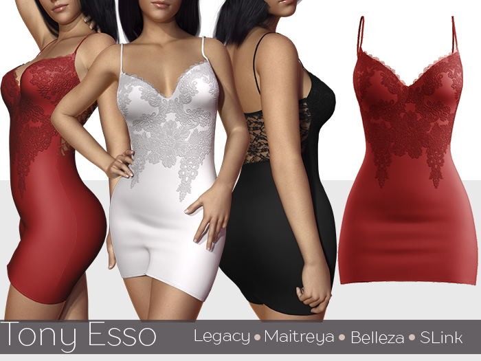 Tony Esso - Looking So Perfect Lace Dress (Red)