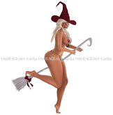 Blueberry - Secret - Broom & Hat Set - Cherry & White
