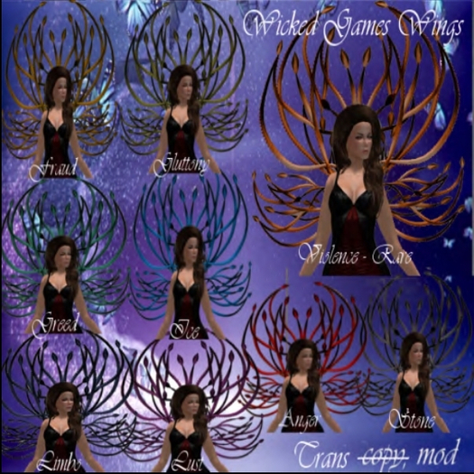 Wicked Games Wings - Violence - RARE