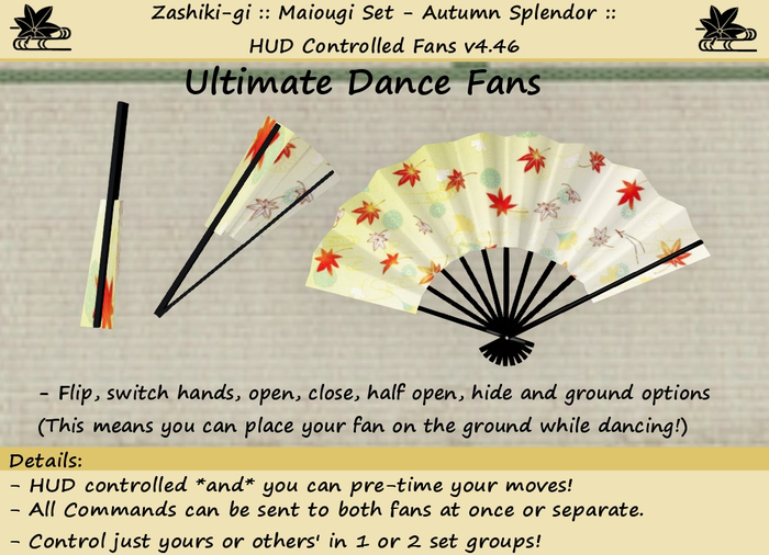Zashiki-gi Box :: Maiougi Set 4.47 - Autumn Splendor