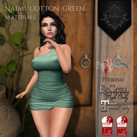 **Mistique** Naimi Cotton Green{wear me and click to unpack)