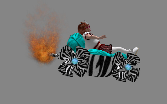 Zebra in fire (box)