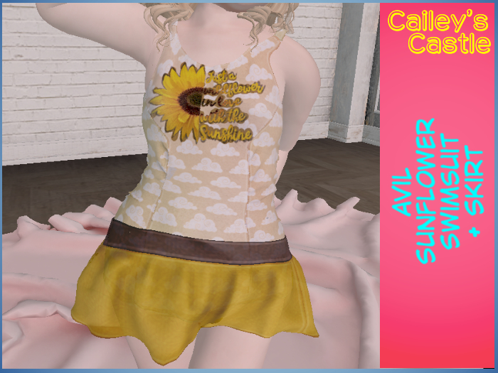 Sunflower AviL Swimsuit & Skirt  (Add to Unpack)
