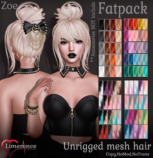 {Limerence} Zoe hair-Fatpack(Mod)