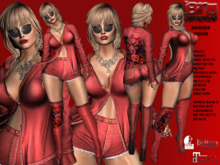 **NASHIRA RED URBAN STYLE COMPLET OUTFIT** (WEAR)