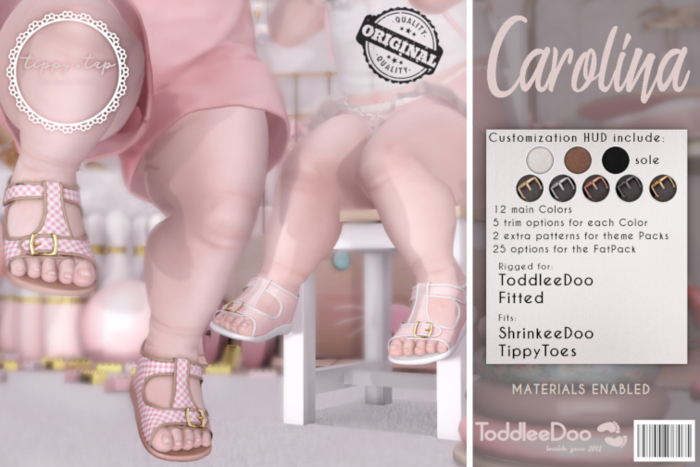 .Tippy.Tap. Carolina Sandals - PASTEL (Wear to unpack HUD)