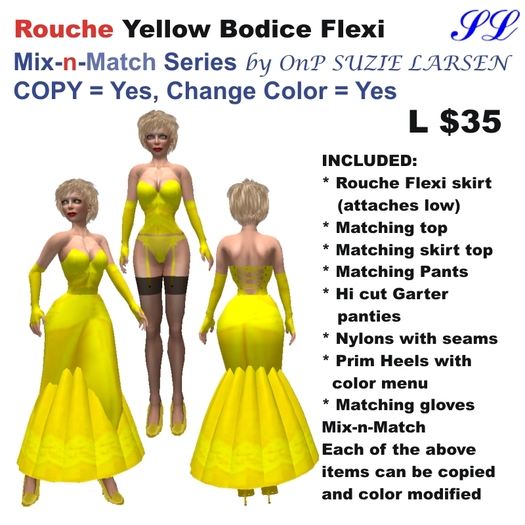 OnP Rouche Yellow Bodice Flexi