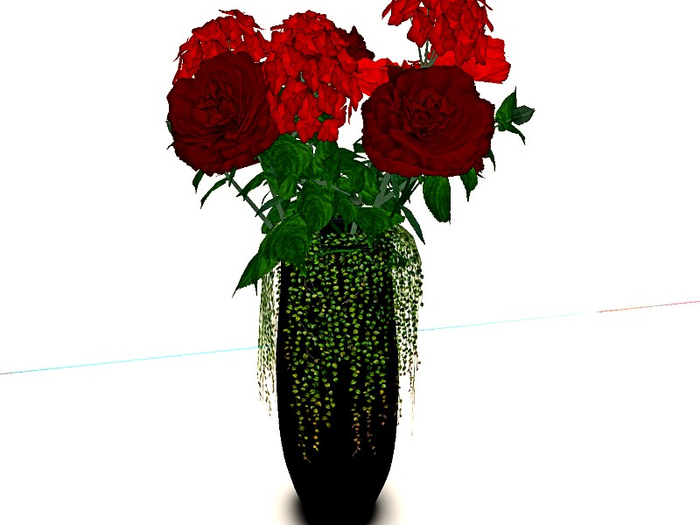 [AE] Garden Store- Hydrangea and Red Roses Tall