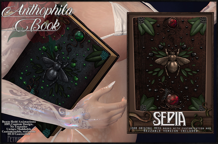 :[P]:- Anthophila Book (Unisex):// Sepia