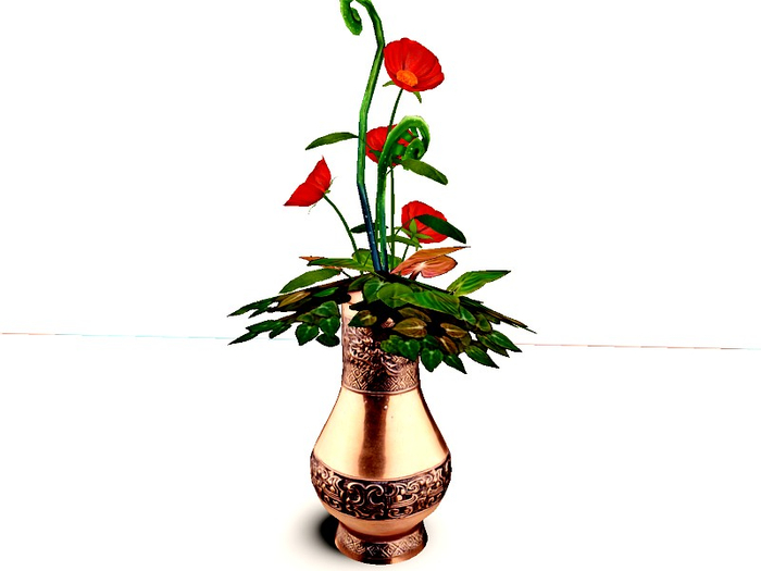 [AE] Garden Shop- Exotic Floral in Copper Vase