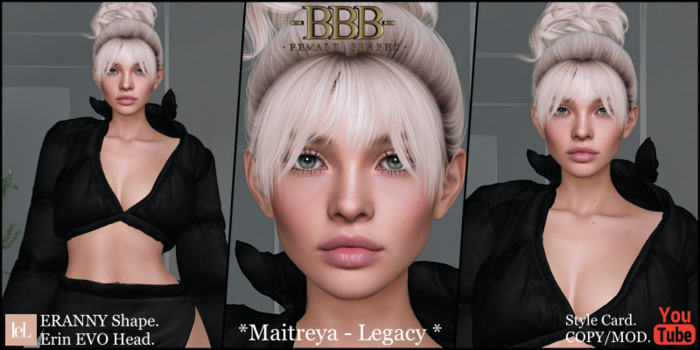 ~BBB~ ERANNY Shape -LeL - Erin EVO Head