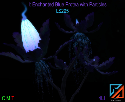 Second Life Marketplace - Enchanted Blue Protea with particles