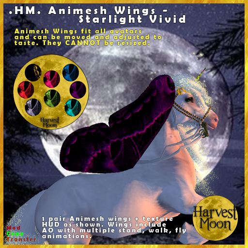 .HM. Starlight Animesh Wings  [Add and Click] Vivid