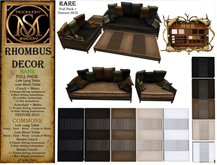 "Moon_Sha" Rhombus Decor - Short Low Table - Dark