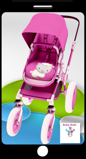 pink  sweet sheep .. stroller hud from Baby Ruth