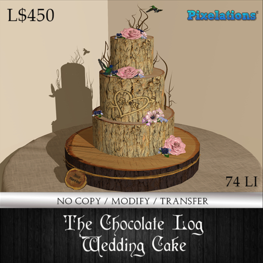 :Pixelations: Chocolate Log Wedding Cake [boxed]