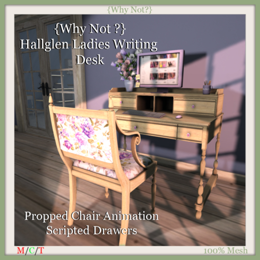 {Why Not ?}Hallglen Ladies Writing Desk Set-Boxed