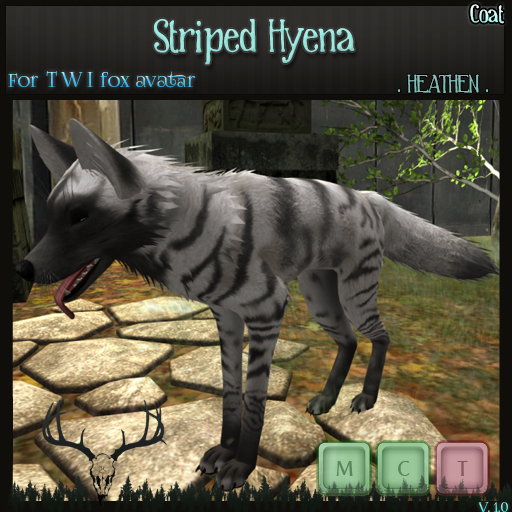 [. HEATHEN .]  TWI Fox Skin -Striped Hyena- {REZ}