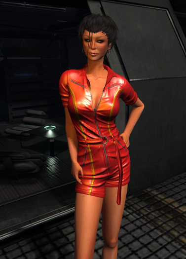 P323 HENIAK romper Red-yellow