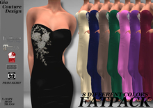 "GCD" Rita Strapless Gowns FAT PACK
