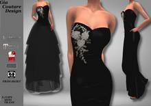 "GCD" Rita Strapless Gowns Black