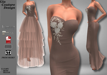 "GCD" Rita Strapless Gowns Chocolate