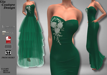 "GCD" Rita Strapless Gowns Forest