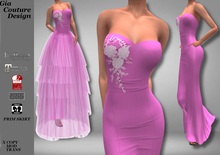 "GCD" Rita Strapless Gowns Pink