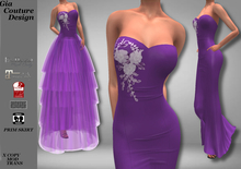 "GCD" Rita Strapless Gowns Purple