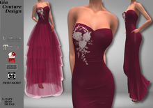 "GCD" Rita Strapless Gowns Red