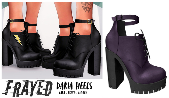 Frayed - Daria Heels - Purple