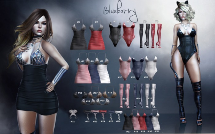 #4 Blueberry - Energy - RARE - Catsuit - Red *M*
