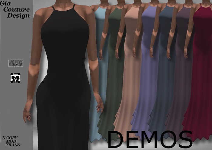 "GCD" Lizbeth Silk Gowns DEMOS