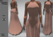 "GCD" Lizbeth Silk Gowns Peach