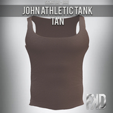 [FKD] JOHN ATHLETIC TANK - TAN