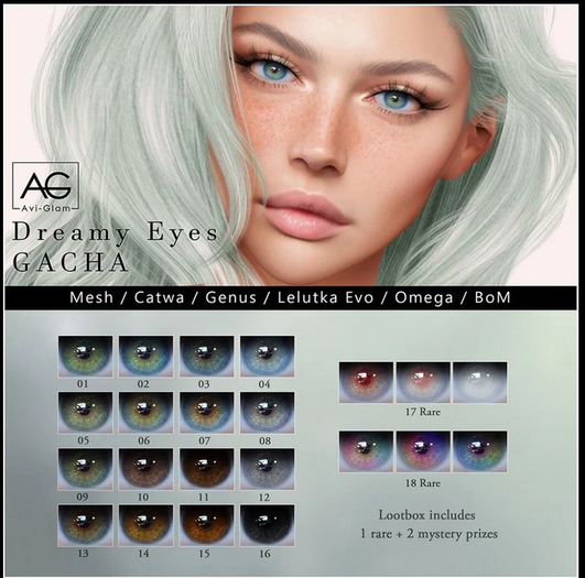 AG. Dreamy Eyes Gacha - Catwa - Mystery Prize (B)