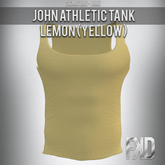 [FKD] JOHN ATHLETIC TANK - LEMON