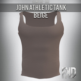 [FKD] JOHN ATHLETIC TANK - BEIGE