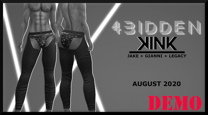 KINK By .::4BIDDEN::.  Denim Chaps & Low Rise Briefs DEMO