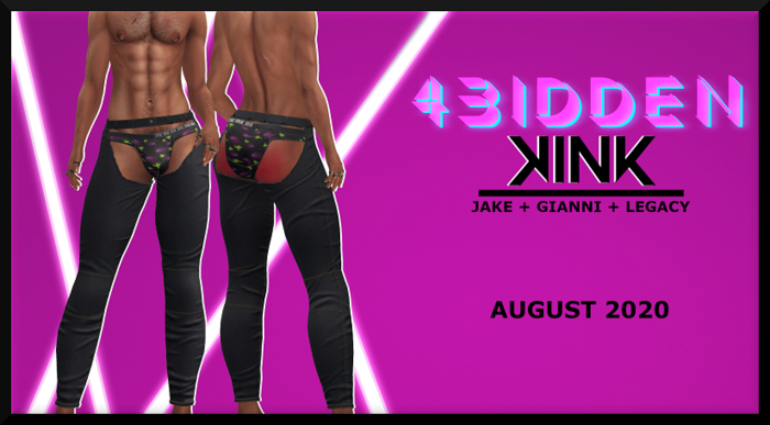 KINK By .::4BIDDEN::. Denim Chaps & Low Rise Briefs