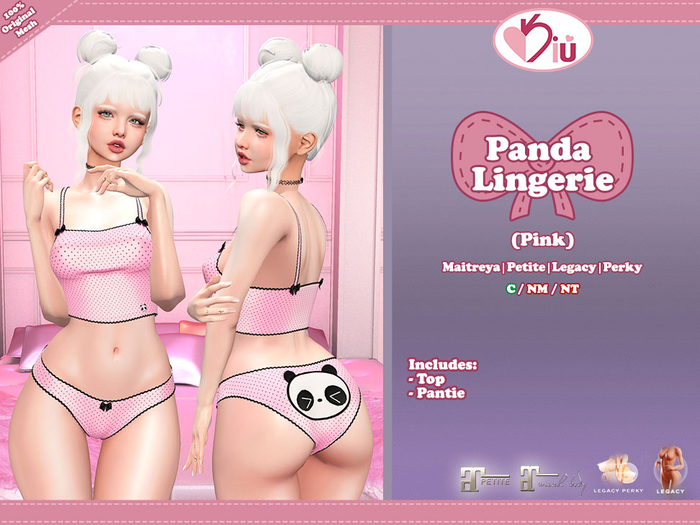 *>Kiu<* - Panda Lingerie_Pink