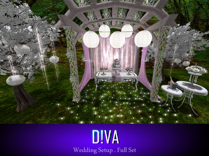 Second Life Marketplace Wedding Party Setup full set