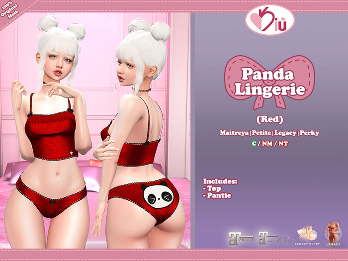 *>Kiu<* - Panda Lingerie_Red