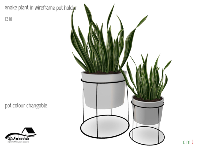@home: snake potted plant wireframe pot holder [add me]