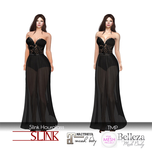 K F box Strapless Long Black Tulle Skirt Dress