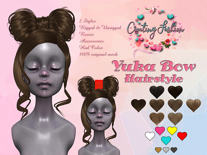 ::CF:: Yuka Bow Hairstyle - BROWN