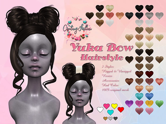 ::CF:: Yuka Bow Hairstyle - FATPACK